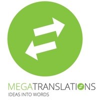Логотип компании MegaTranslations, агентство переводов